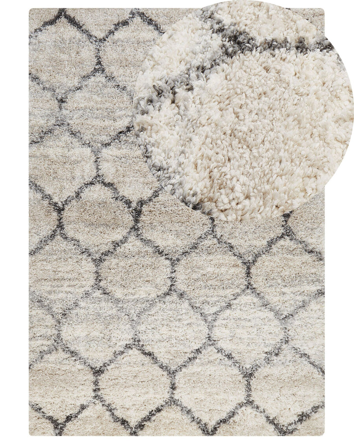 Shaggy Area Rug 200 x 300 cm Light Beige and Grey Yerevan