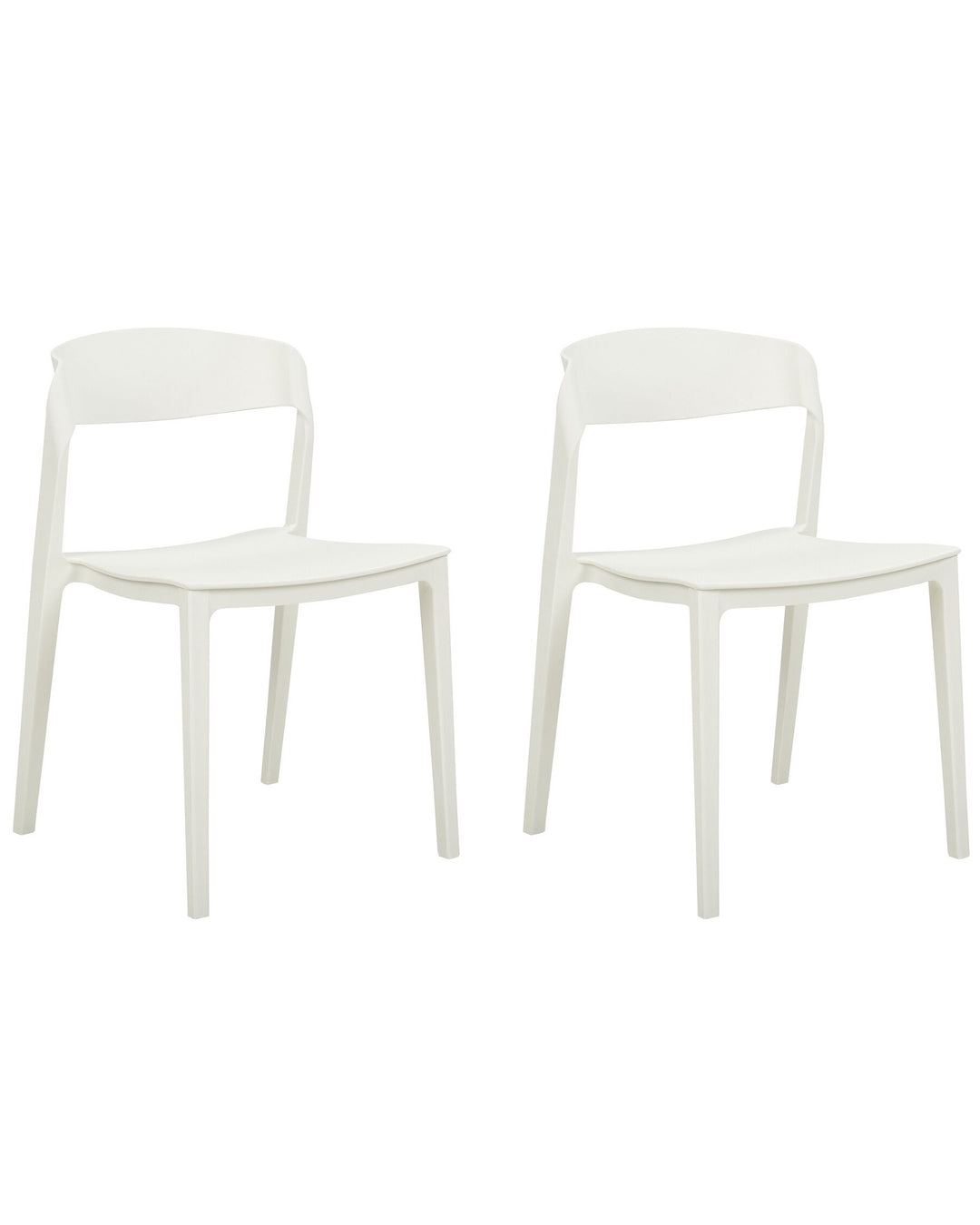 Dining Chair Set of 2 White Somers