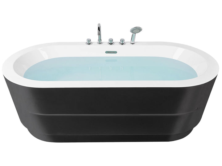 Freestanding Bath with Fixtures 1700 x 800 mm Black Empresa