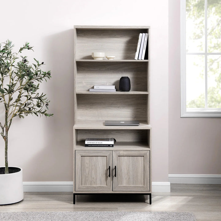 2 Door Bookshelf Birch  Akie