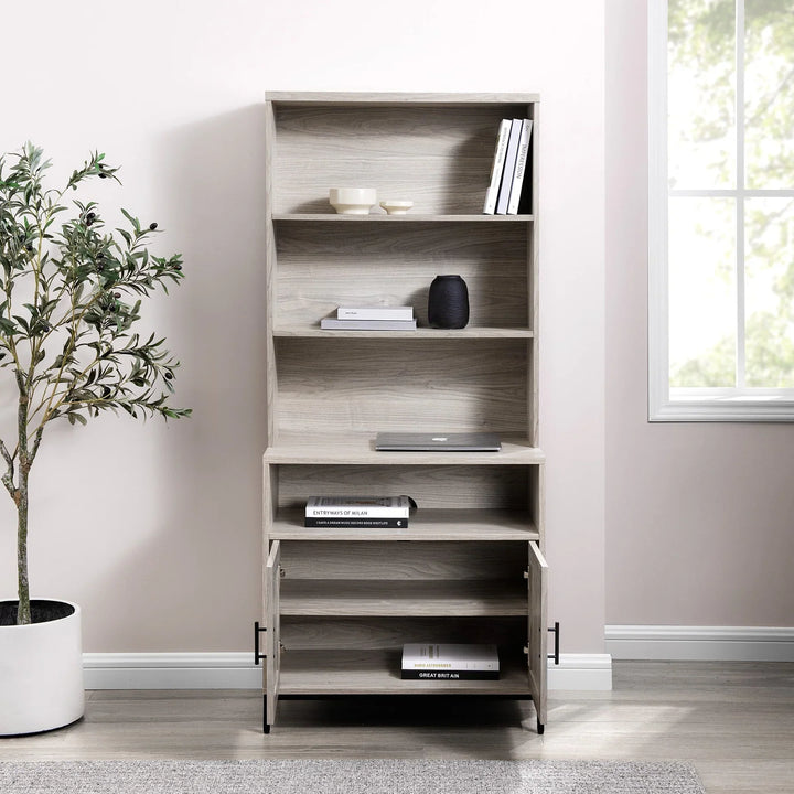 2 Door Bookshelf Birch  Akie