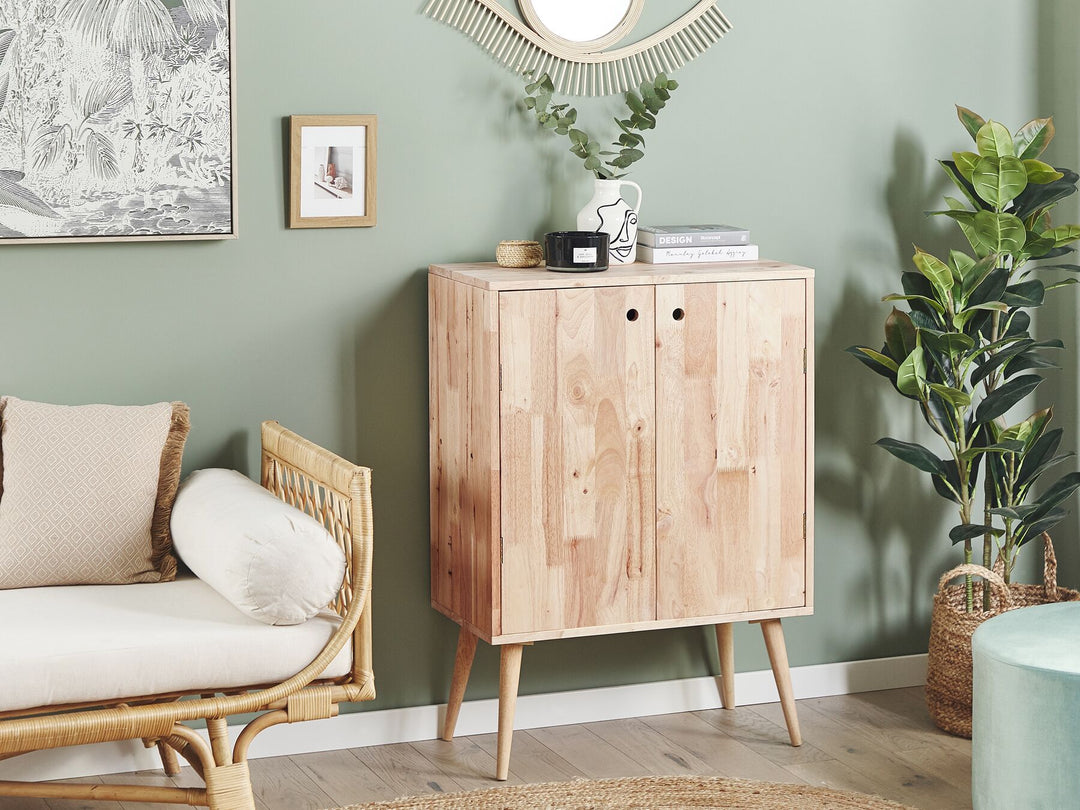 2 Door Rubberwood Sideboard Light Chandler