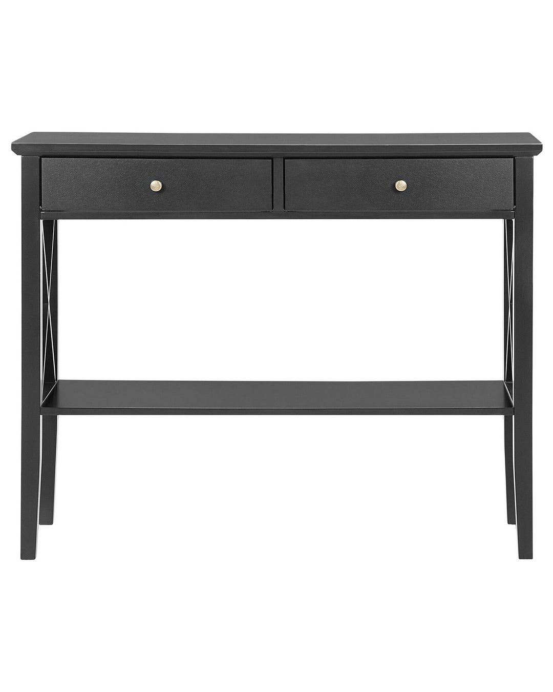 2 Drawer Console Table Black Avenue