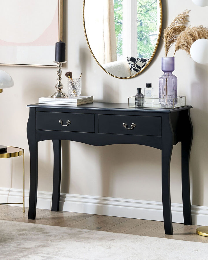 2 Drawer Console Table Black Klawock