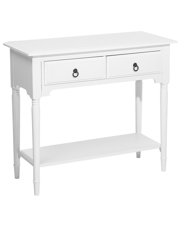 2 Drawer Console Table White Lowell