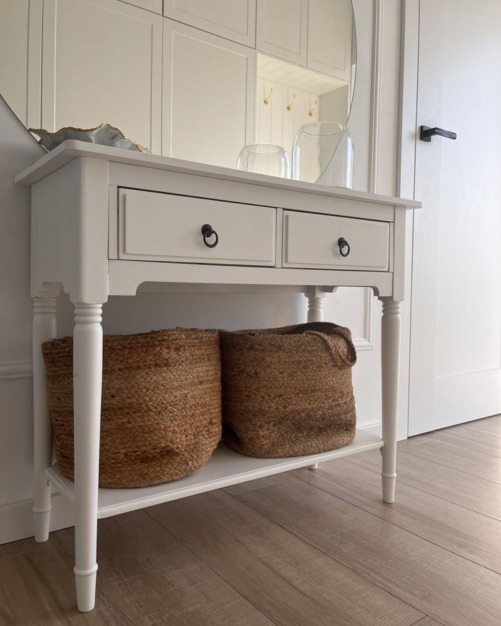 2 Drawer Console Table White Lowell