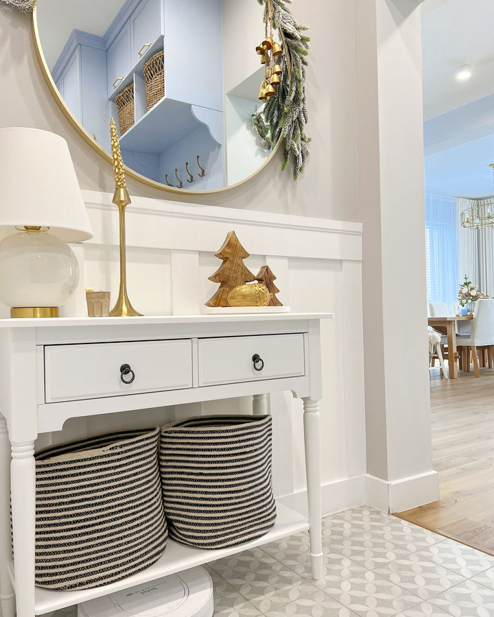 2 Drawer Console Table White Lowell