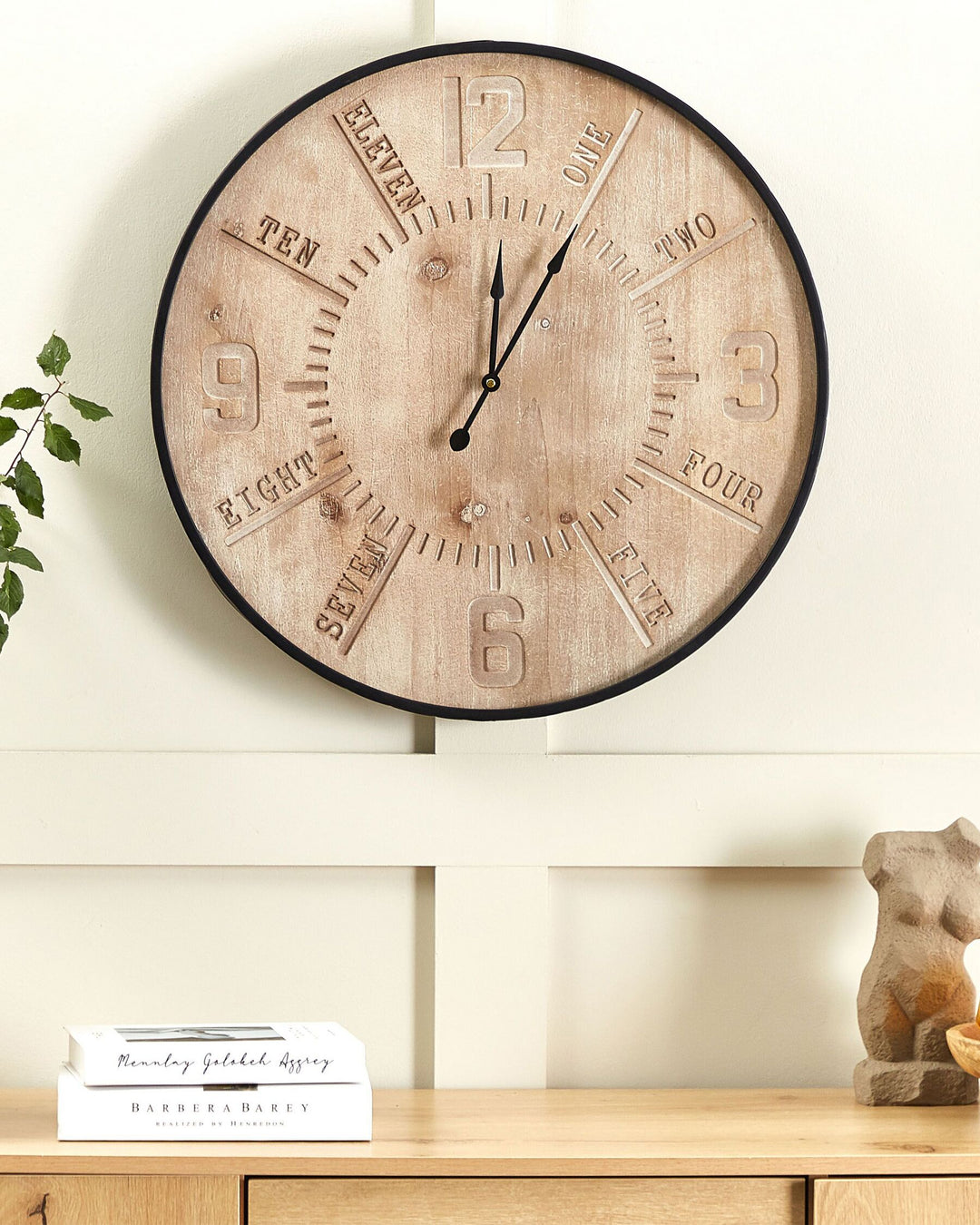 Wall Clock ø 60 cm Light Wood Dole