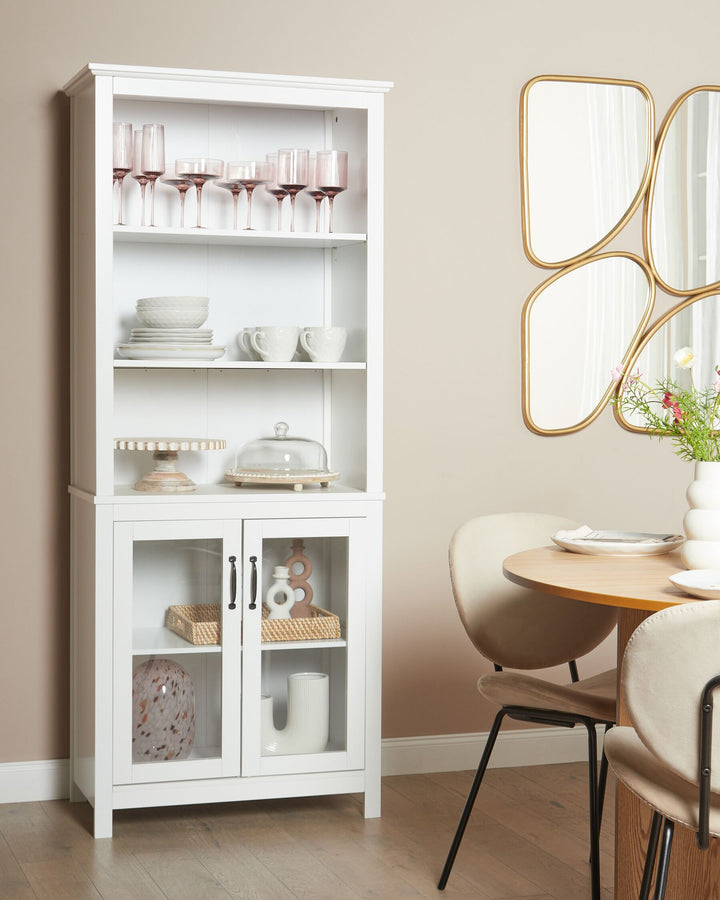 Display Cabinet with Glass Doors White Lusby