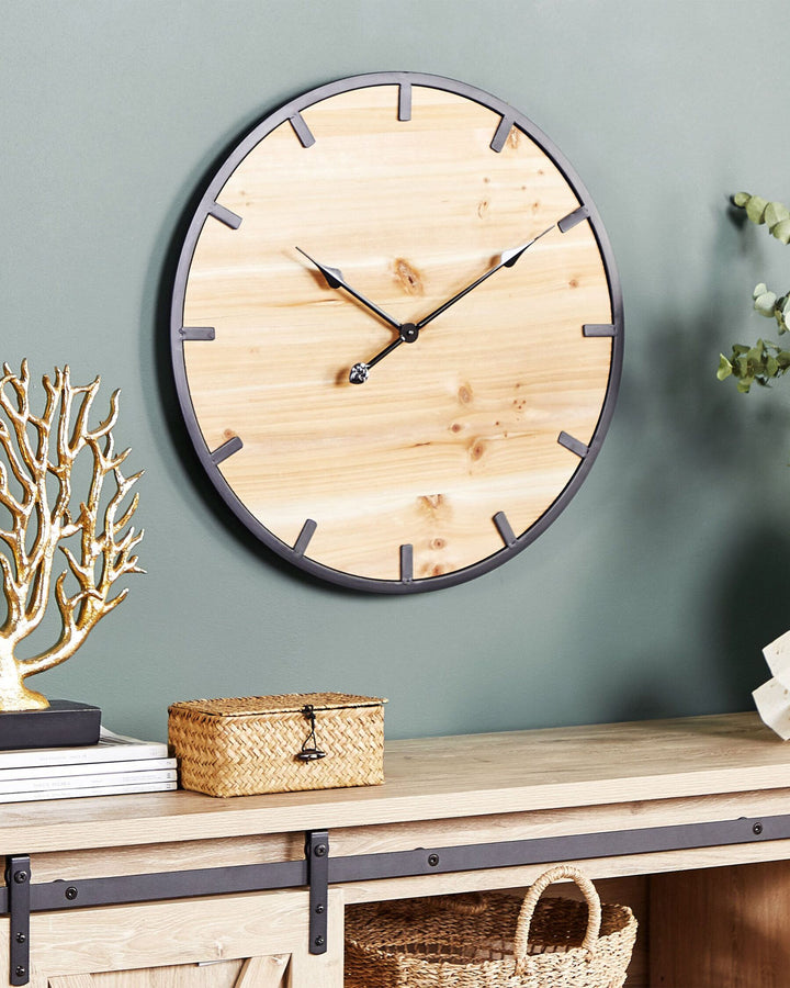 Wall Clock ø 60 cm Light Wood Caborca