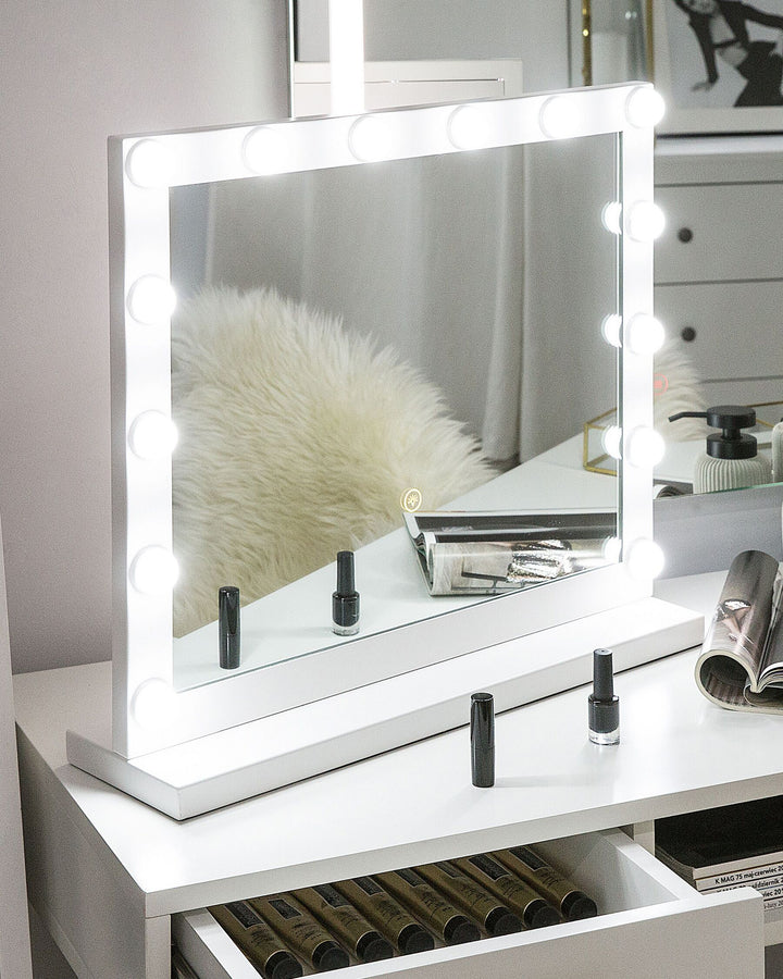 LED Dressing Table Mirror 50 x 60 cm White Beauvoir