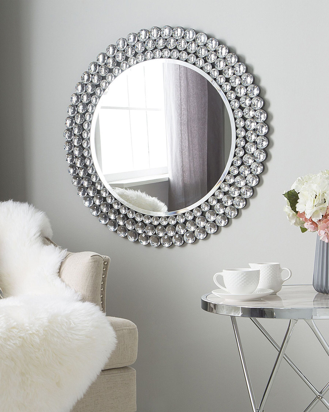 Wall Mirror 70 cm Silver Stenay