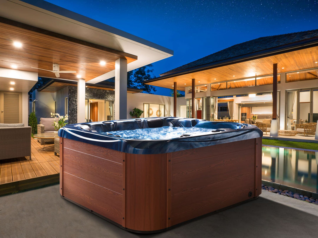 Square Hot Tub with LED Blue Lastarria