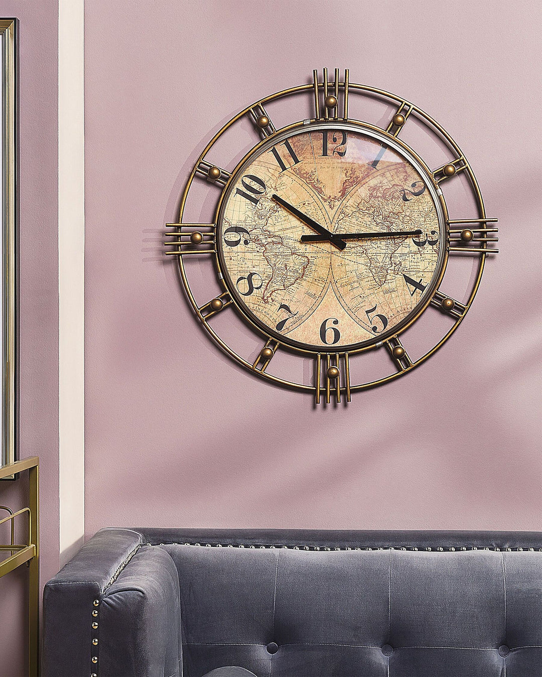 Iron Wall Clock ø 63 cm Gold Lancy