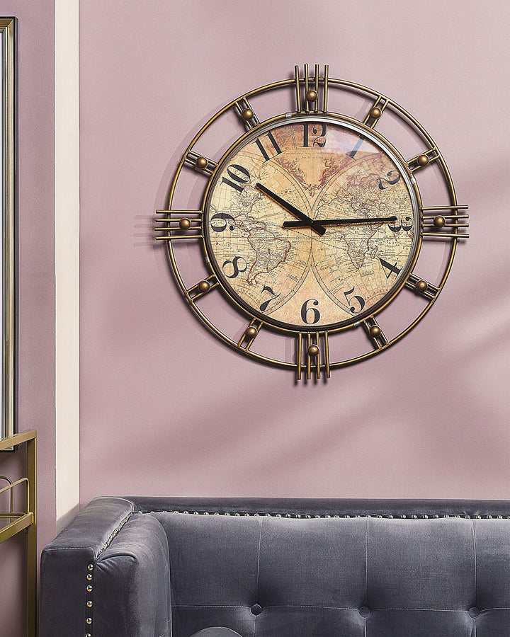 Iron Wall Clock ø 63 cm Gold Lancy