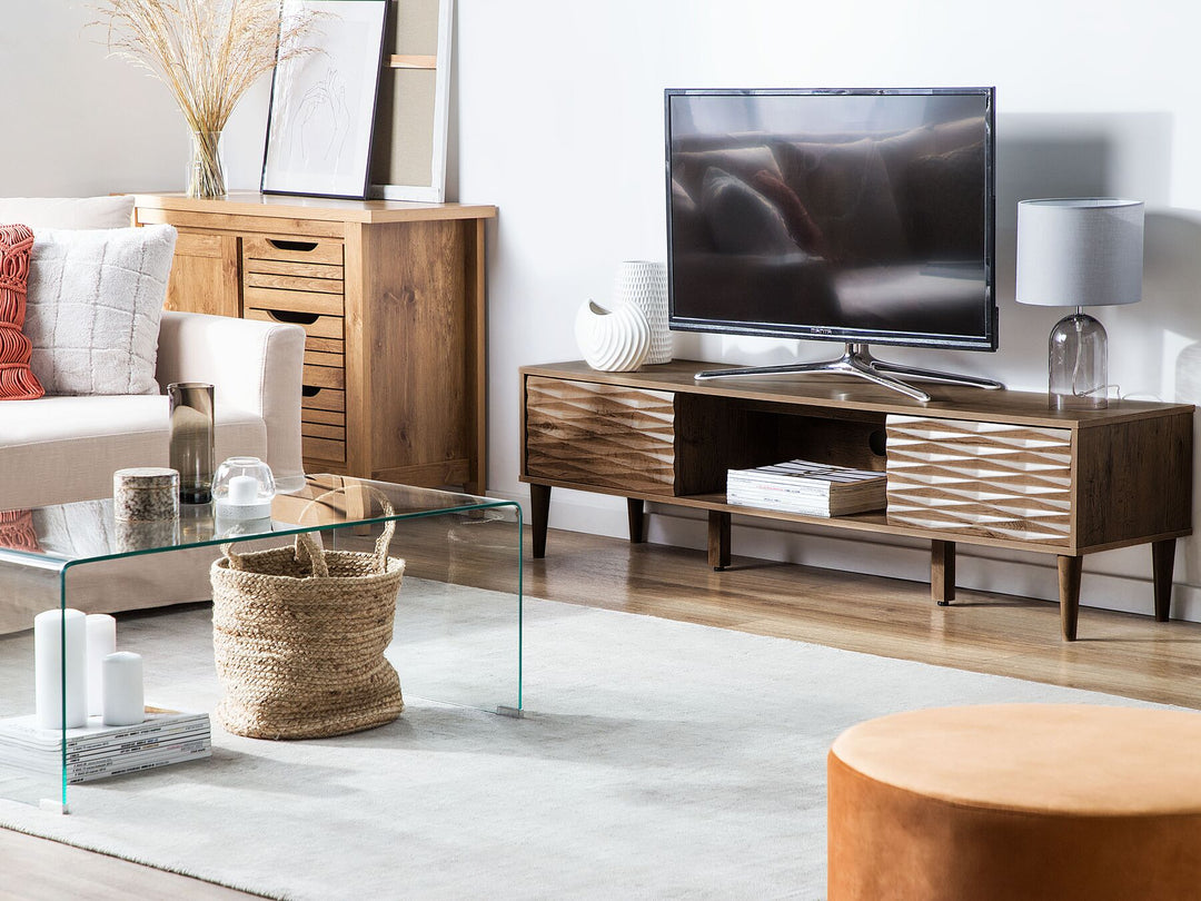 TV Stand Dark Wood Kayan