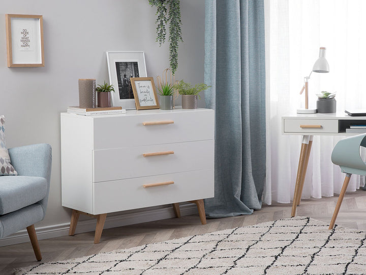 3 Drawer Chest of Drawers White Salem