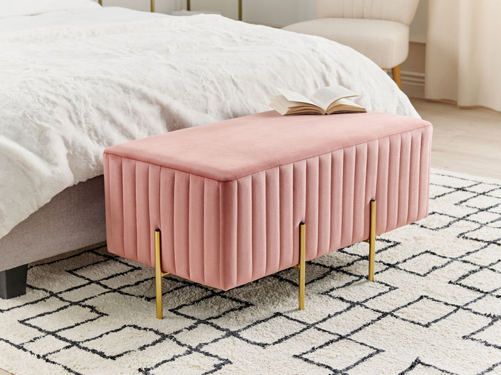 Velvet Bench Pink Dayton