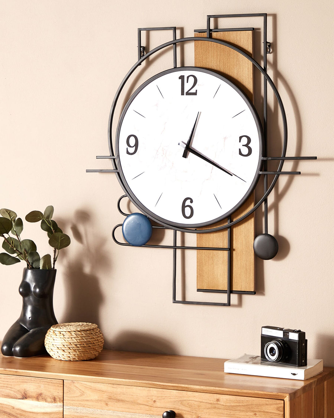 Wall Clock 60 x 70 cm Multicolour Tavel