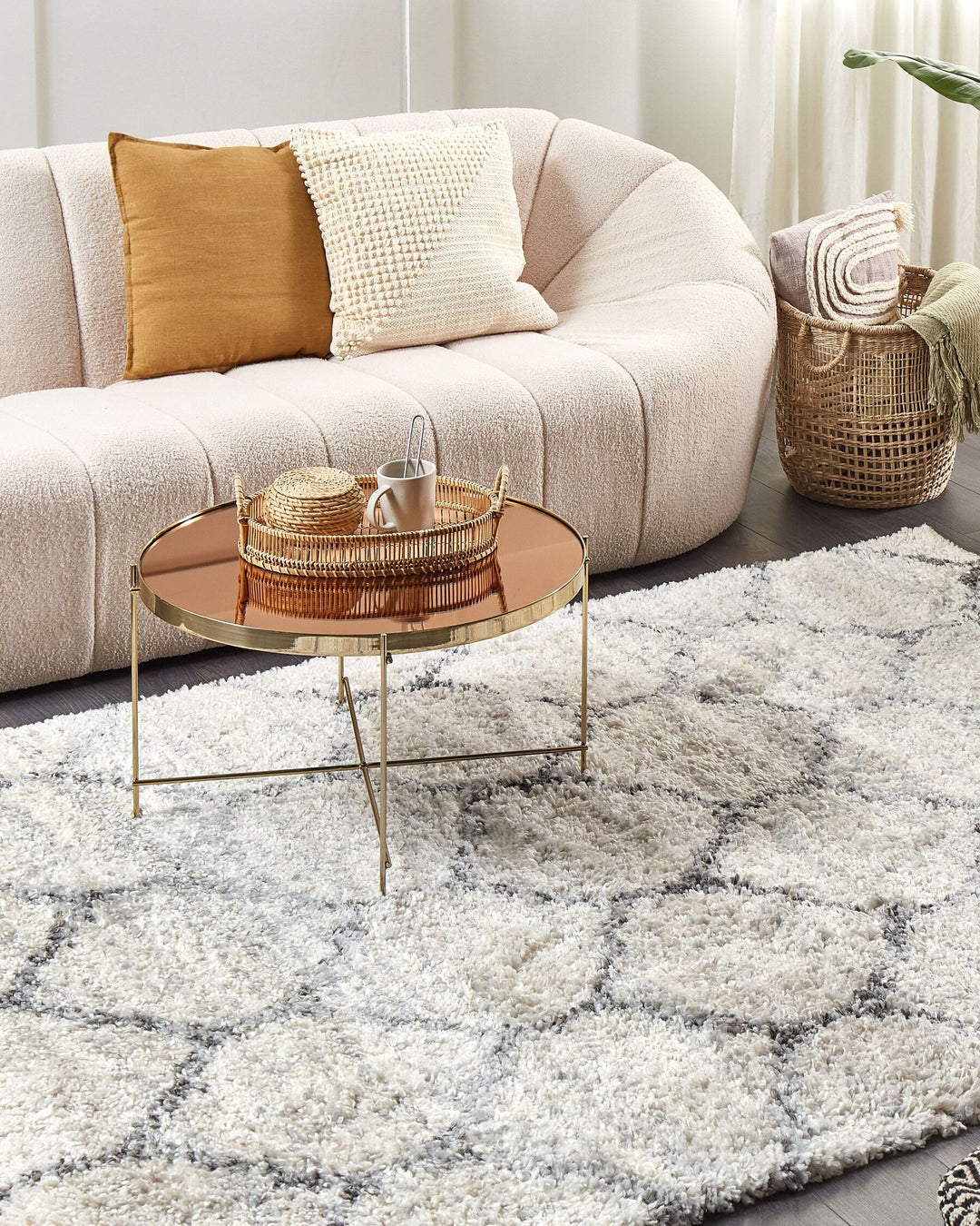 Shaggy Area Rug 200 x 300 cm Light Beige and Grey Yerevan