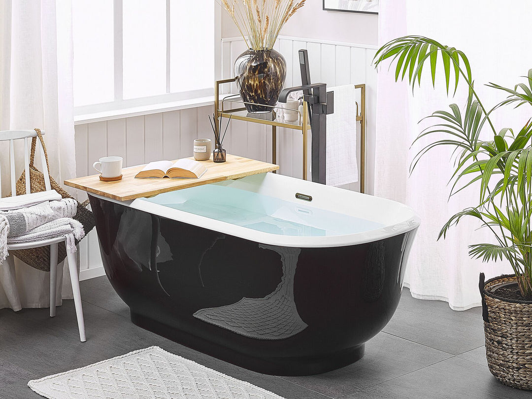 Freestanding Bath 1700 x 770 cm Black Tesoro