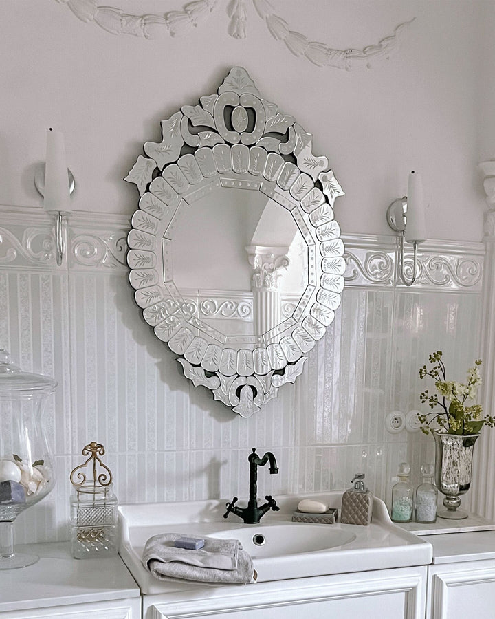 Wall Mirror 100 cm Silver Craon