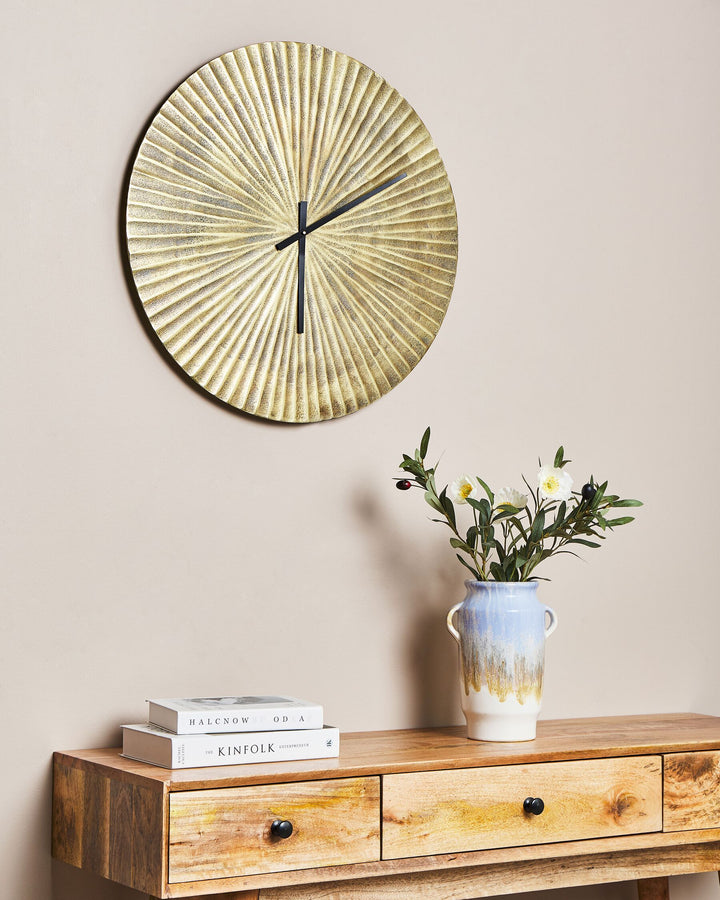 Wall Clock ø 59 cm Brass Vaigai