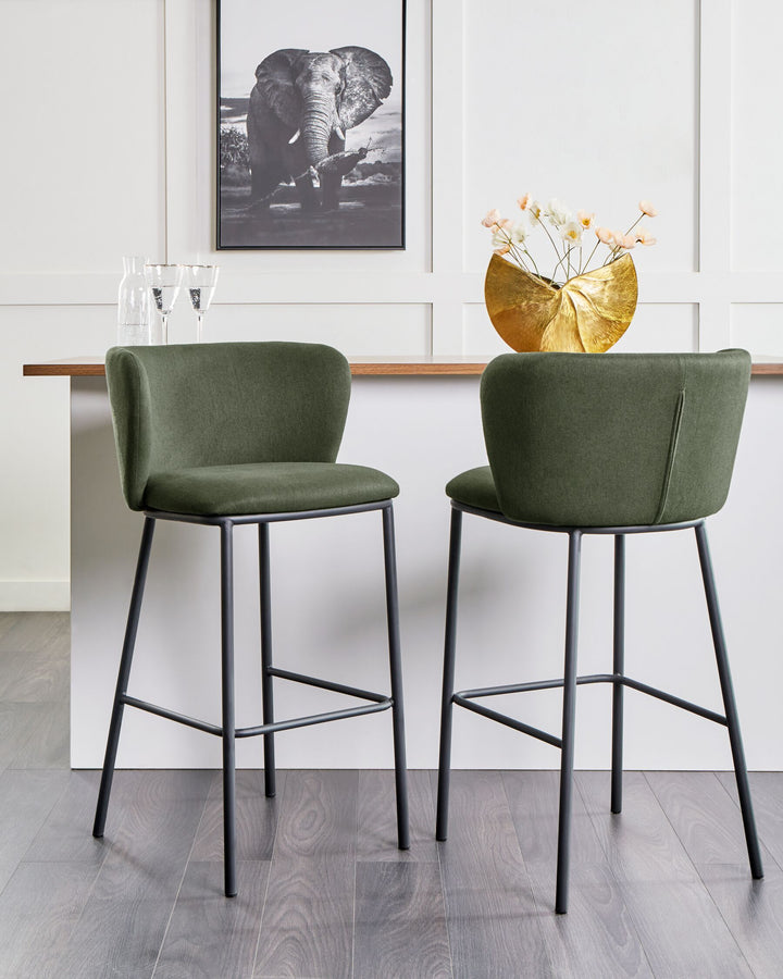 Bar Chair Dark Green Mina