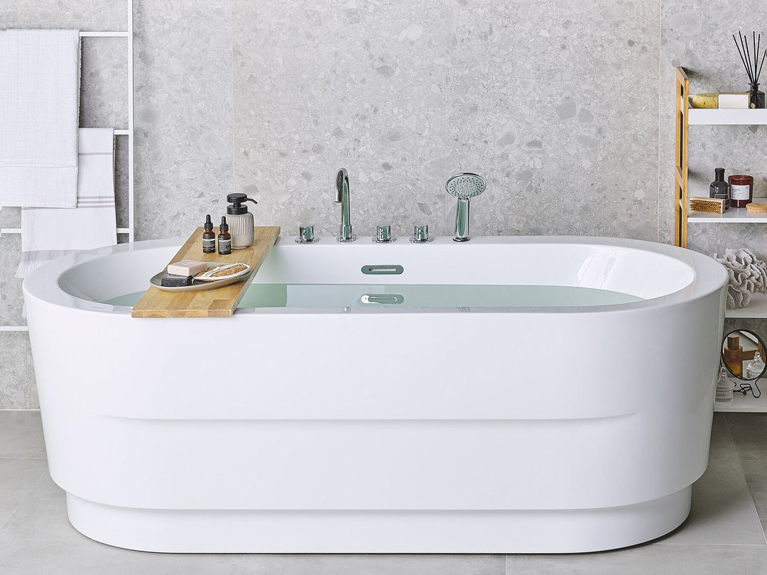 Freestanding Bath with Fixtures 1700 x 800 mm White Empresa