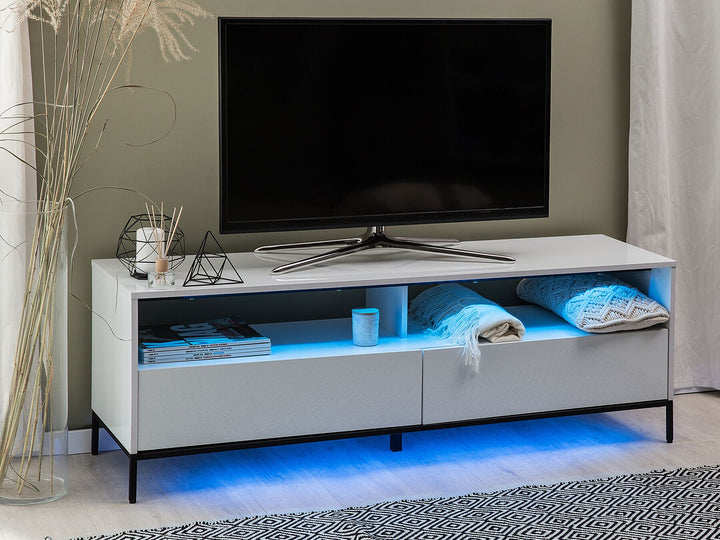 TV Stand LED White Sydney