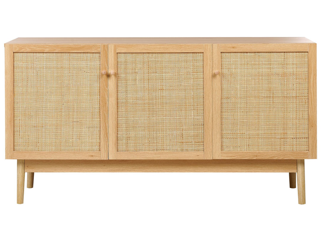 3 Door Sideboard Light Wood Nivo