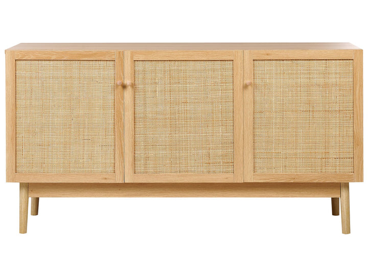 3 Door Sideboard Light Wood Nivo