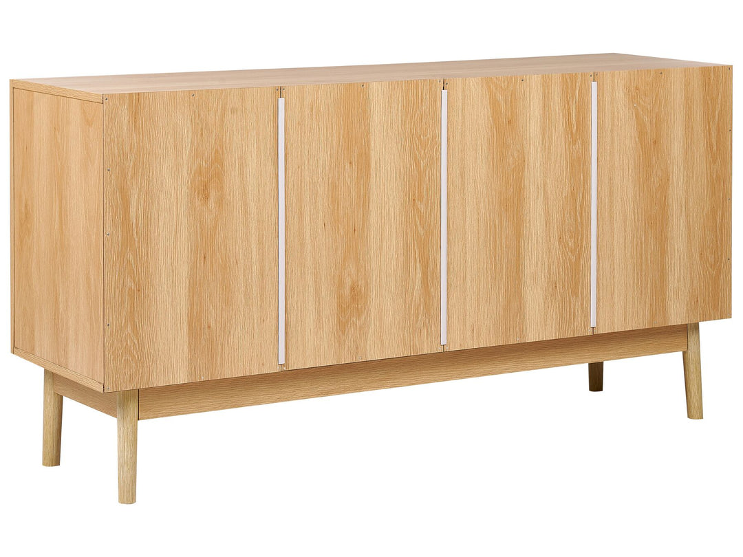 3 Door Sideboard Light Wood Nivo