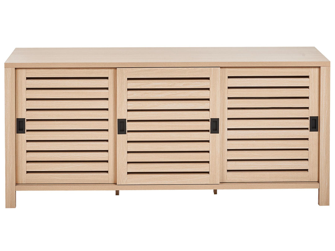 3 Door Sideboard Light Wood Randa