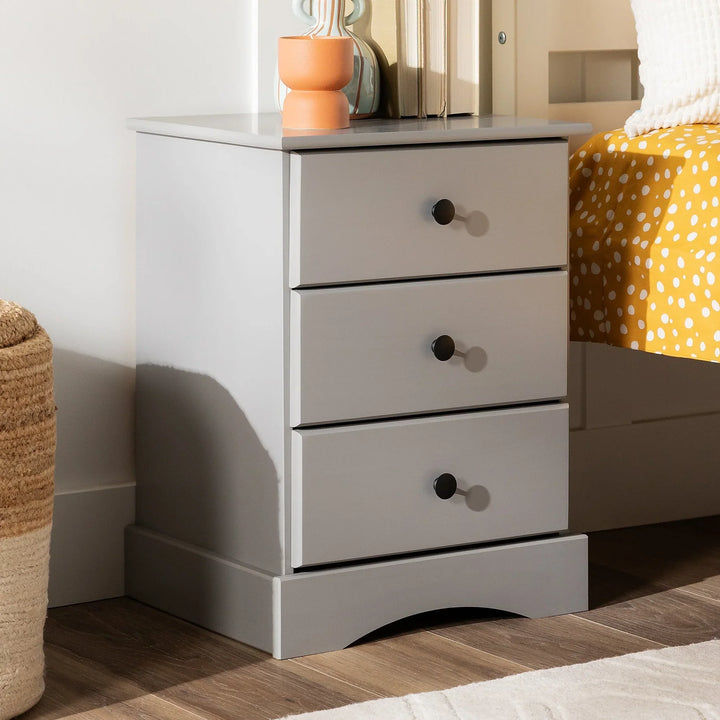 3 Drawer Bedside Table 2 Grey Kozak