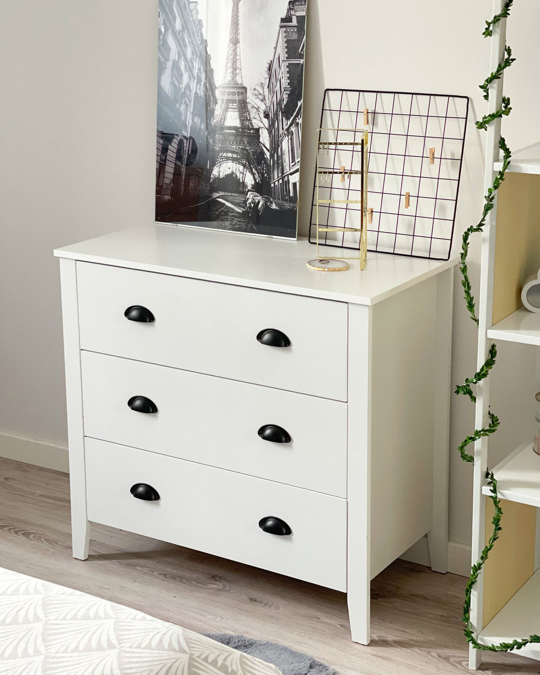 3 Drawer Chest White Donavan