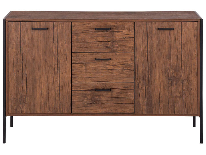 3 Drawer Sideboard Dark Brown and Black Tifton