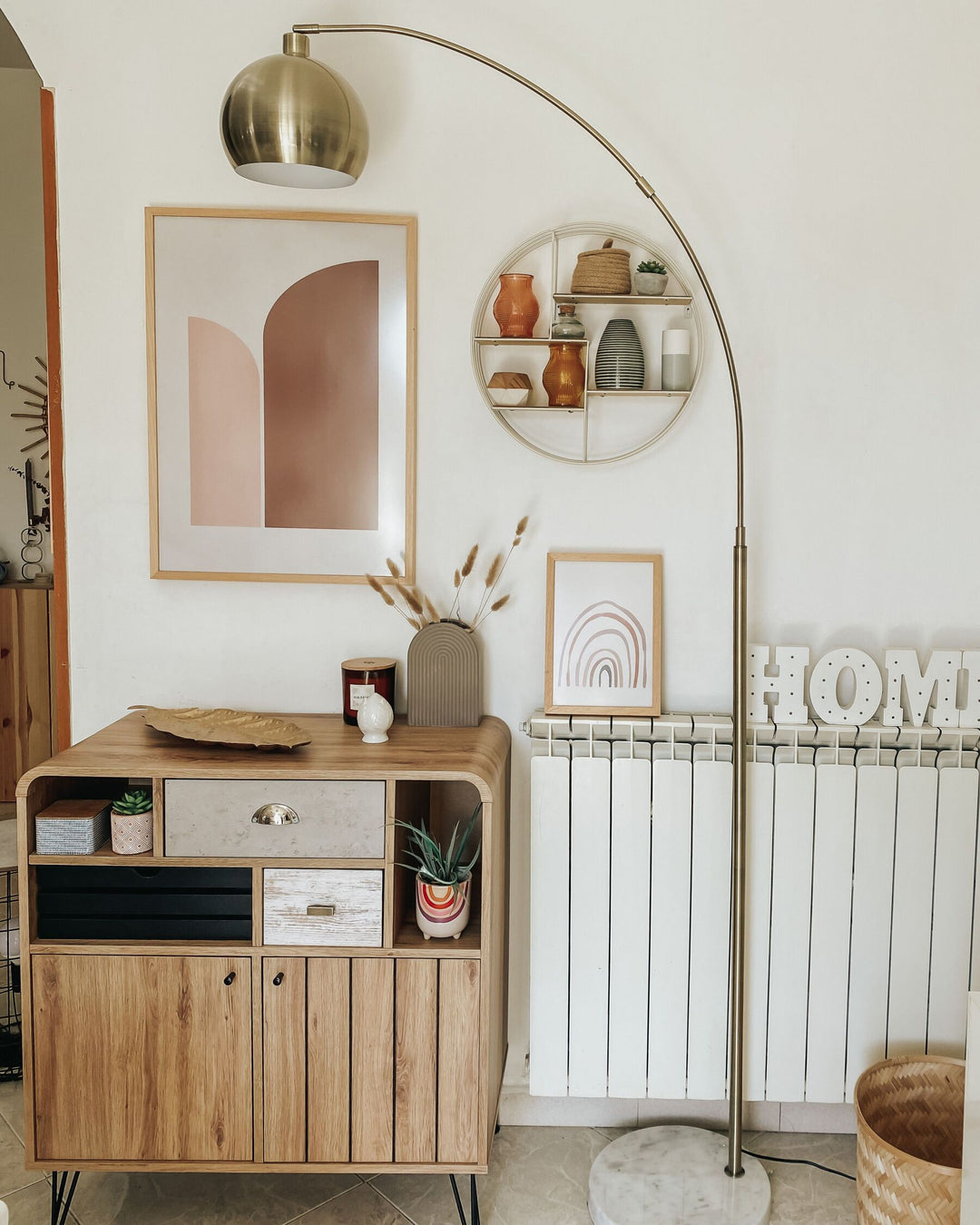 3 Drawer Sideboard Light Wood Kyle