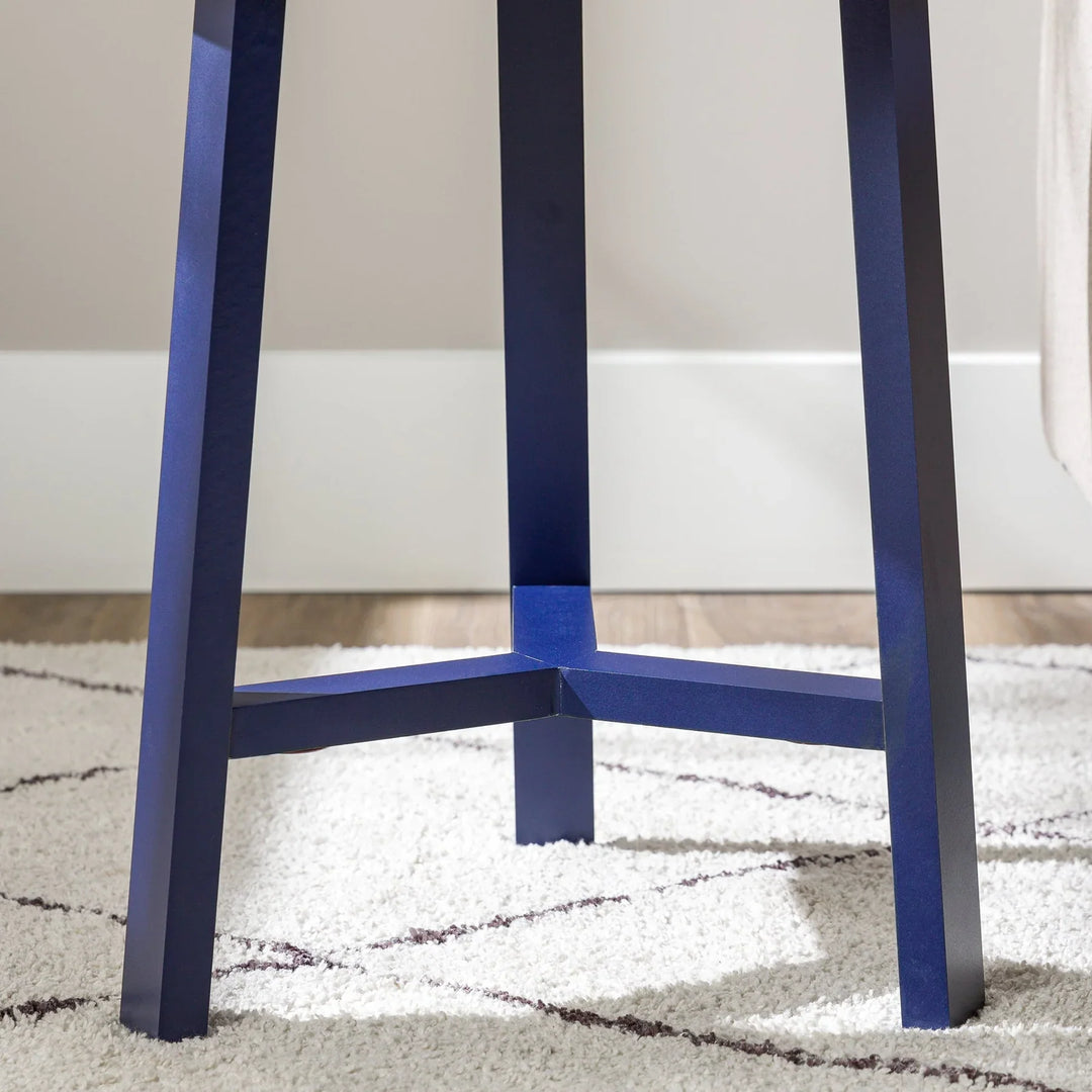 3 Leg Round Side Table Blue Almaraz