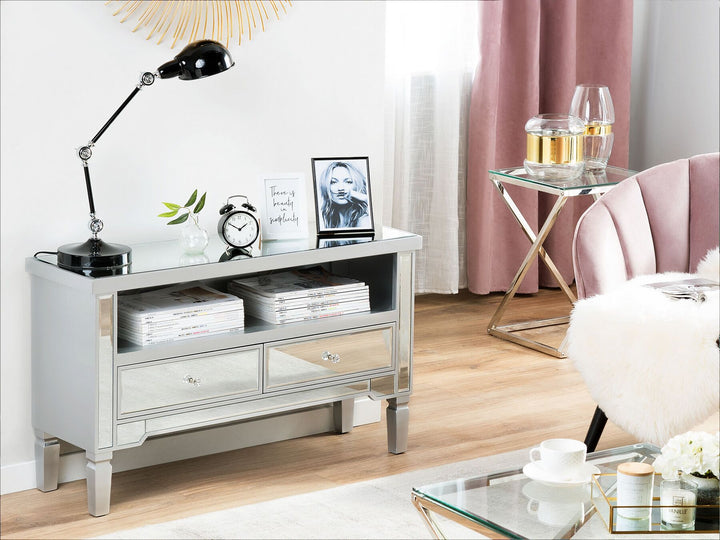 Mirrored TV Stand Silver Nicea