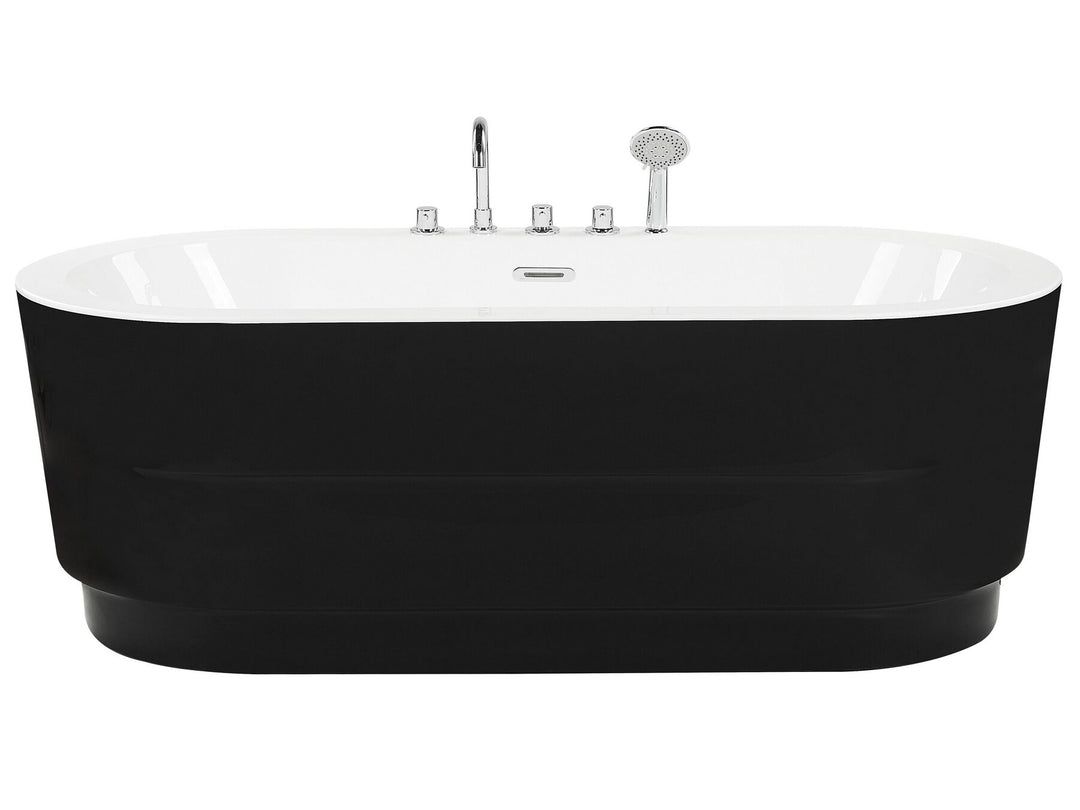 Freestanding Bath with Fixtures 1700 x 800 mm Black Empresa