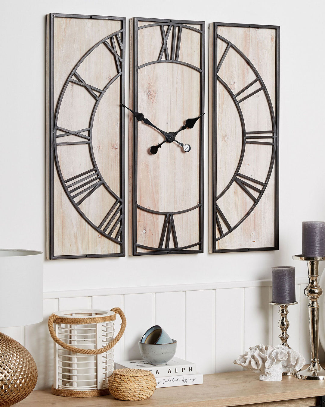 Wall Clock 75 x 75 cm Light Wood Coatlan