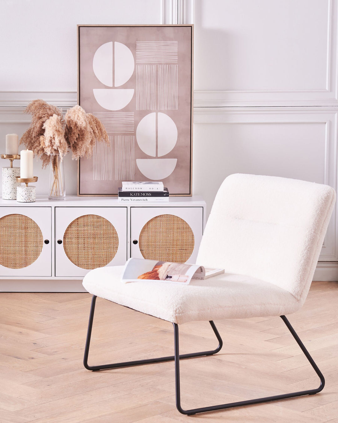 Rattan 3 Door Sideboard White Uyuni