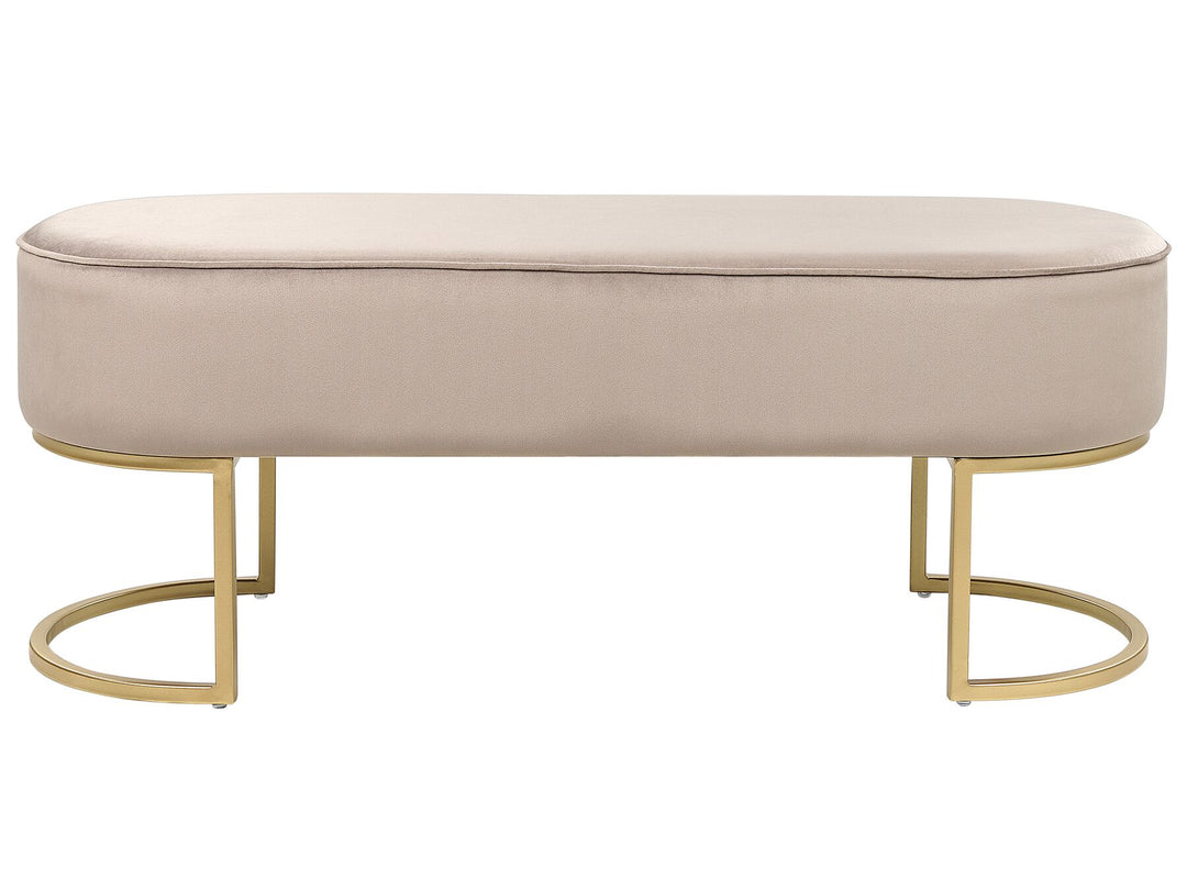 Velvet Bench Beige Milry