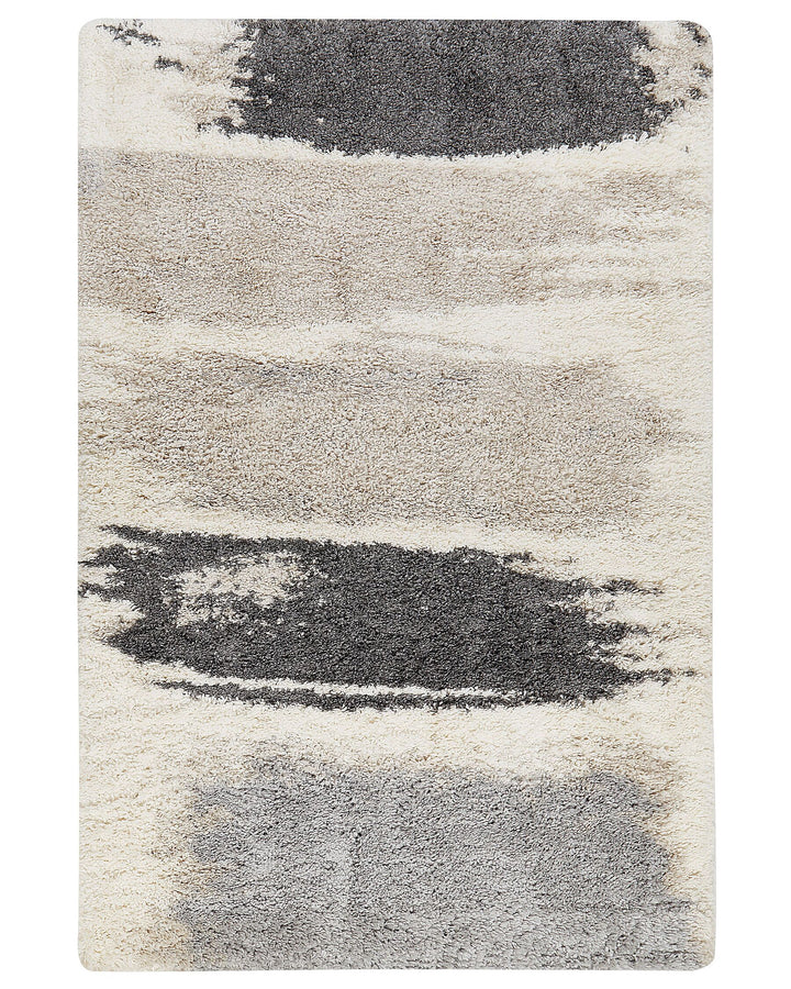 Shaggy Area Rug 200 x 300 cm White and Grey Martuni