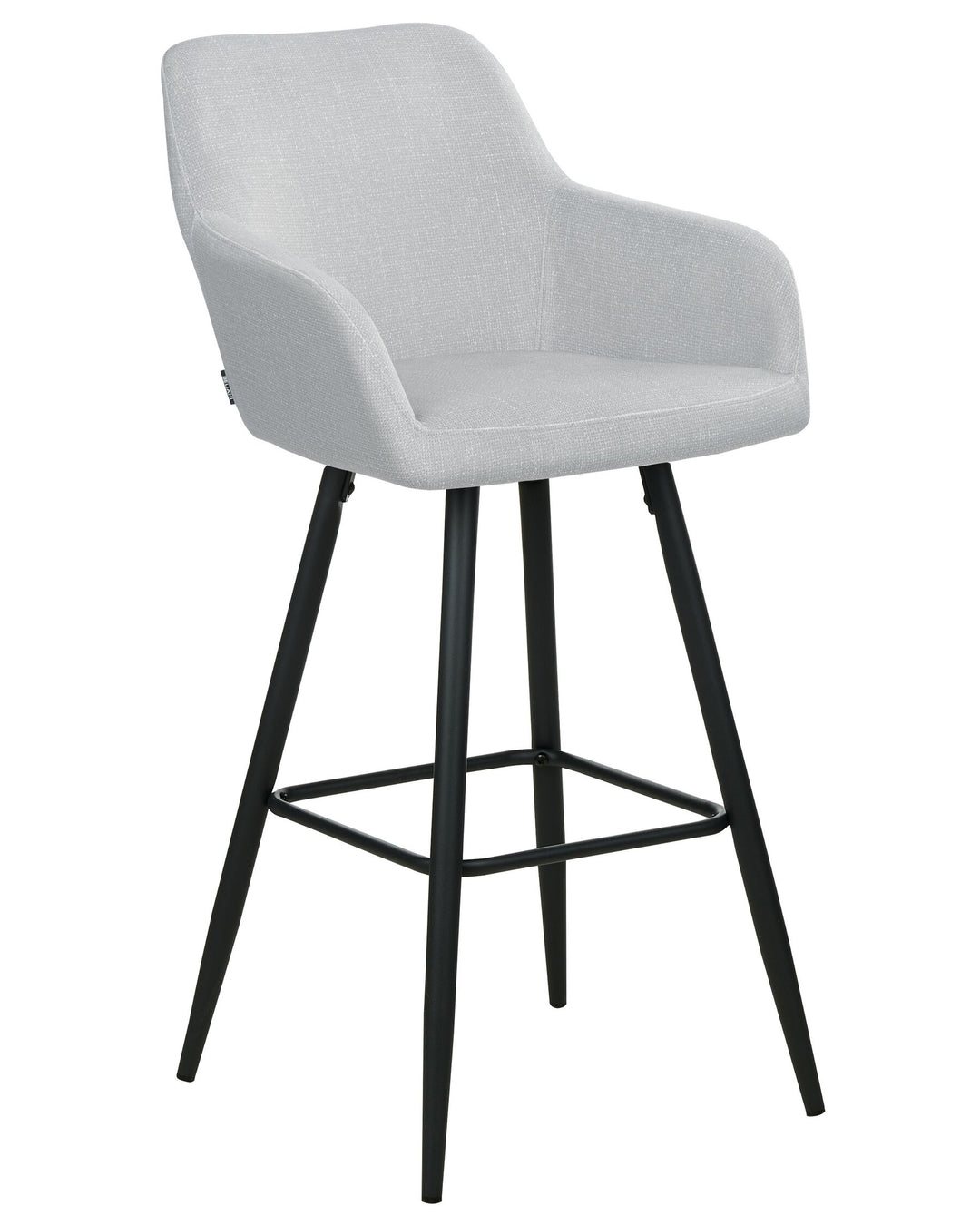 Bar Chair Set of 2 Velvet Light Grey Casmalia