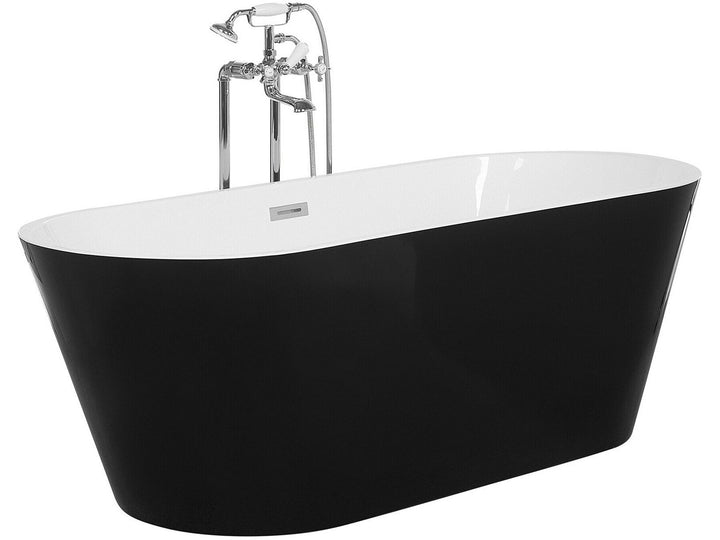 Freestanding Oval Bath 1700 x 700 mm Black Cabritos