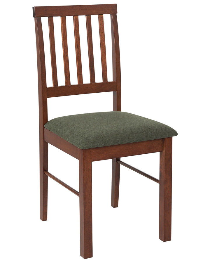 Rubberwood Dining Chair Set of 2 Dark Wood Orono