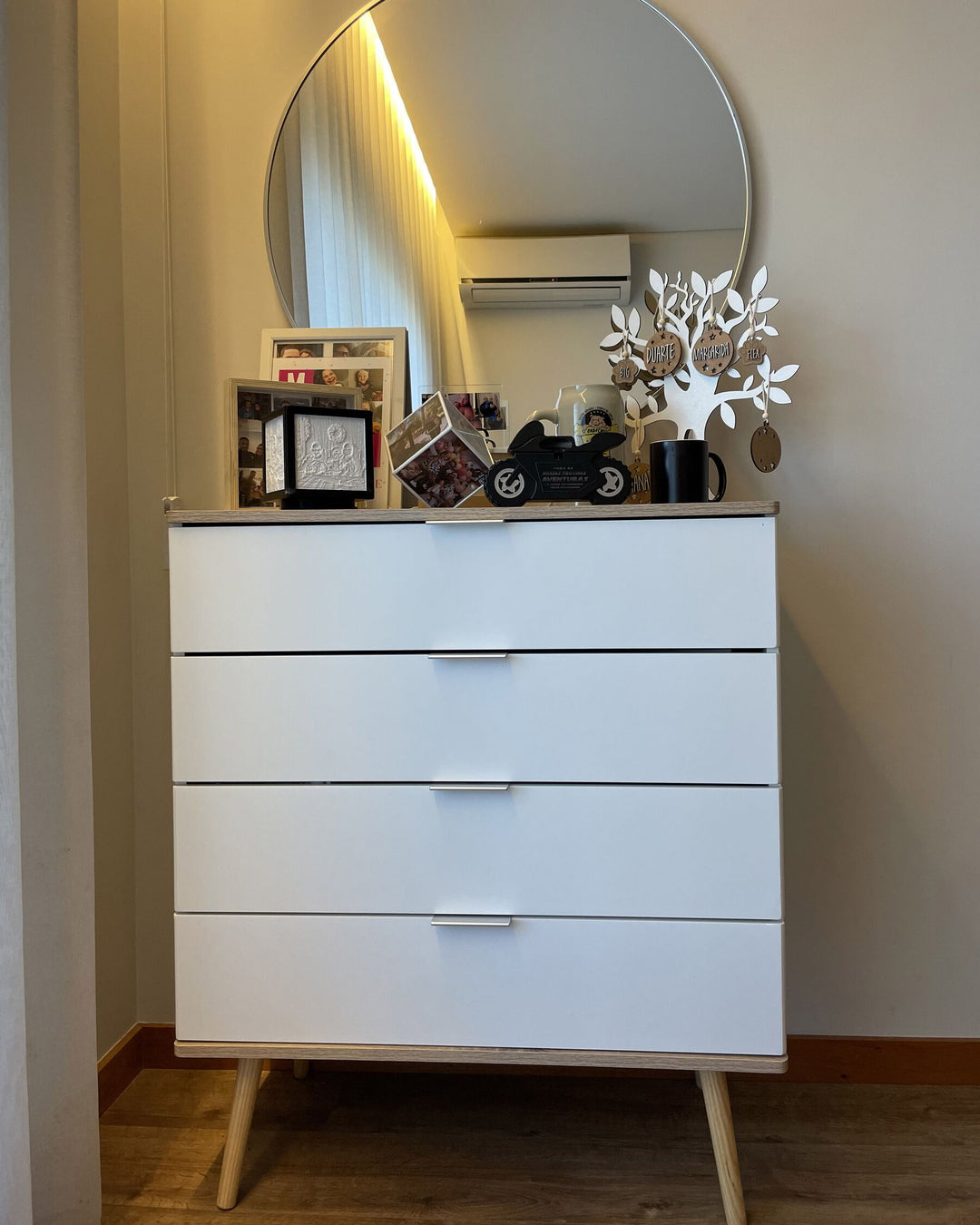 4 Drawer Chest White Walpi