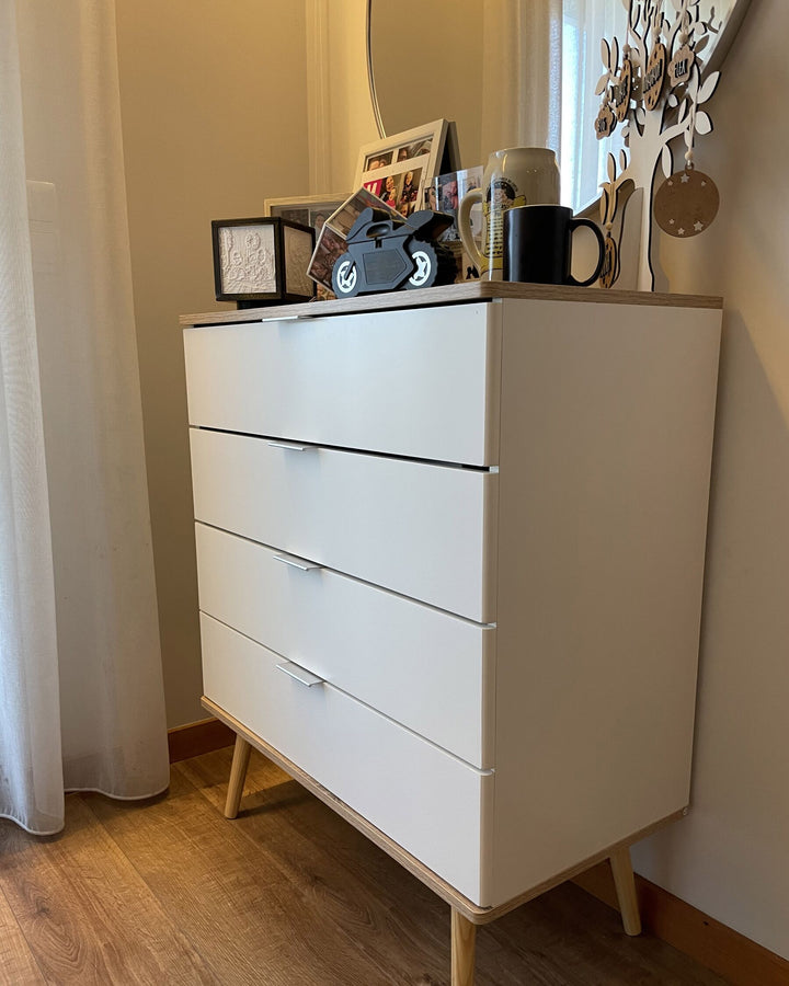 4 Drawer Chest White Walpi